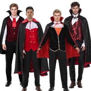 Adult Vampire Duke Costume – Gothic Devil Roleplay Outfit for Halloween Parties, Cosplay & Stage Performance, Unisex Polyester Set
