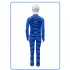 Demon Slayer Girls 2 Blue Tiger Cosplay Catsuit, Full-Body Zentai Suit for Stage Performance, K-Pop Dance Costume, Anime Role Play Jumpsuit (Blue)​