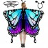Rotating Butterfly Cape – Gradient Color Wings Halloween Costume, Fantasy Belly Dance Cloak for Cosplay & Parties