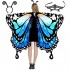 Rotating Butterfly Cape – Gradient Color Wings Halloween Costume, Fantasy Belly Dance Cloak for Cosplay & Parties