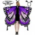Rotating Butterfly Cape – Gradient Color Wings Halloween Costume, Fantasy Belly Dance Cloak for Cosplay & Parties