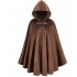 Medieval Suede Cloak - Fantasy Renaissance Faire Cosplay Costume, Halloween Viking Warrior Cape