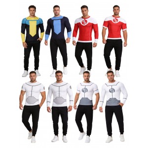 Invincible Omni-Man Cosplay Sun Shirt – Long Sleeve UV Protection Rash Guard, MMA Training Tee & Gym Workout Top