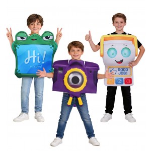 Toy Story Camera Costume for Kids – Plush Purple Camera Prop Jumpsuit, Halloween Dress-Up & Birthday Party Outfit