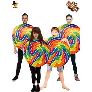 Giant Lollipop Family Party Costume, Funny Matching Outfits for Carnival & Role Play, 3D Print Design