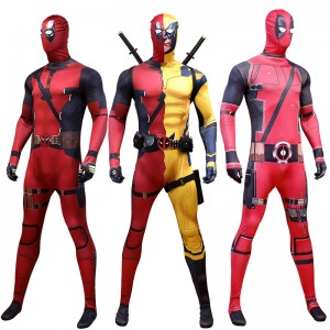 Adult Kids Deadpool Costume, Marvel Red Full Bodysuit Role Play Cosplay Suit for Halloween & Comic-Con Adult Kids Deadpool Costume, Marvel Red Full Bodysuit Role Play Cosplay Suit for Halloween & Comic-Con