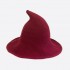 Wool Witch Hat for Halloween, Warm & Breathable Acrylic Knit Wizard Hat for Adults, Unisex Pointed Cap for Cosplay & Party