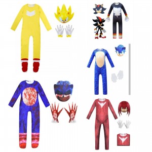 Sonic the Hedgehog Kids Costume – Yellow & Blue Cartoon Roleplay Outfit for Halloween Parties, Dance Performances & Cosplay