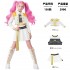 Girls K-POP Demon Hunter Costume Black Gold Huntress Star Outfit Kids Ballet Dance Wear Set Polyester Soft Print