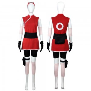 Naruto Shippuden Sakura Haruno Cosplay Costume – Ninja Wind Arc & Part 1 Outfits, Anime Role‑Play Set for Women