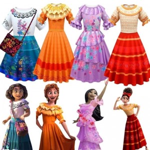 Encanto Kids Dress | Mirabel Cosplay Costumes | Christmas Party Princess Dresses for Girls