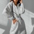 Zippered Hooded Jumpsuit for Men and Women, Casual Sportswear Set, Solid Color One-Piece Outfit
