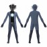 Halloween Skibidi Toilet TV Man Security Cameraman Costume Bodysuit for Kids Titan Onesie Cosplay