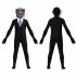 Halloween Skibidi Toilet TV Man Security Cameraman Costume Bodysuit for Kids Titan Onesie Cosplay