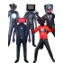 Halloween Skibidi Toilet TV Man Security Cameraman Costume Bodysuit for Kids Titan Onesie Cosplay