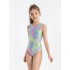 Girls Mermaid Scales One-Piece Swimsuit – Cute Role Play Halter Swimwear for Kids, Soft Quick-Dry Polyester, Pink & Green
