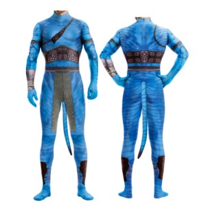 Avatar 3D Printed Bodysuit - Blue Na'vi Roleplay Costume for Men & Women