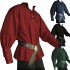 Men's Medieval Laced Cuff Tunic Shirt | Loose Fit Long Sleeve Pullover