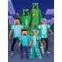 Minecraft Diamond Armor Costume, Full Body Zip-Up Suit for Kids & Adults Role Play Party Cosplay Minecraft Diamond Armor Costume, Full Body Zip-Up Suit for Kids & Adults Role Play Party Cosplay