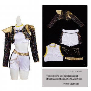 Demon Hunter Girl Group K-POP Star Cosplay Costume - Lumilla Zoe Anime Character Stage Performance Outfit