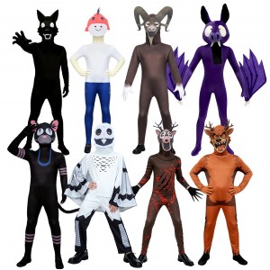 Monster in the Woods 99 Nights Goat Costume - Scary Creature Role Play, Family Matching Christmas Horror Game Onesie