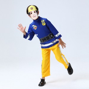 Fireman Sam Kids Costume Set, Children's Show Performance Outfit, Role Play Dress-Up for Kindergarten Talent Show