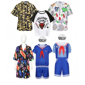 Stranger Things Ice Cream Parlor Cosplay Costume Set - Unisex Navy Sailor Uniform for Men & Women, Polyester Roleplay Outfit