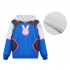 Game OW Overwatch D.Va Hana Song Fleece Lined Hoodie Jacket Cosplay Costumes