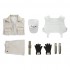 Anime Cells at Work! Black White Blood Cells Female Halloween Full Suit Cosplay Costume