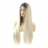 Multi-size Lace Front Wigs Long Straight Black Fade Blonde Cosplay Wigs