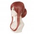 DDLC Monika Super Long Deep Pink Straight Synthetic Cosplay Wigs with Ponytail