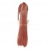 DDLC Monika Super Long Deep Pink Straight Synthetic Cosplay Wigs with Ponytail