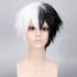 Anime Danganronpa: Trigger Happy Havoc Monokuma Black and White Bear Short Cosplay Wigs