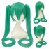 Anime VOCALOID Hatsune Miku 120cm Long Straight Double Ponytail Multicolor Bangs Cosplay Wigs