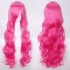 Women Wavy Sweet 80cm Long Pink Red Orange Red Lolita Fashion Wigs with Bangs