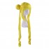 Anime Sailor Moon Tsukino Usagi Long Straight Double Braids Lemon Yellow Blonde Cosplay Wigs