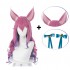 Game LOL Spirit Blossom Ahri Pink Long Wavy Cosplay Wigs
