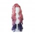 Game LOL Seraphine 100cm Long Pink Gradient Purple Wavy Cosplay Wigs