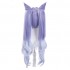 Game Genshin Impact Keqing Ponytails Mixed Purple Cosplay Wig with Ears