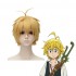 Anime The Seven Deadly Sins Meliodas Short Blond Cosplay Wigs