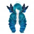 Game LOL Gwen Long Blue Double Ponytail Cosplay Wigs