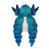 Game LOL Gwen Long Blue Double Ponytail Cosplay Wigs