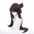 Game Genshin Impact Beidou Dark Brown Long Cosplay Wigs