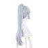 Game Genshin Impact Kamisato Ayaka Light Gray Blue Ponytail Cosplay Wigs