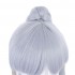 Game Genshin Impact Kamisato Ayaka Light Gray Blue Ponytail Cosplay Wigs