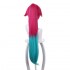 Game LOL Cafe Cutie Sivir Rose Red Gradient Green Long Ponytail Cosplay Wigs