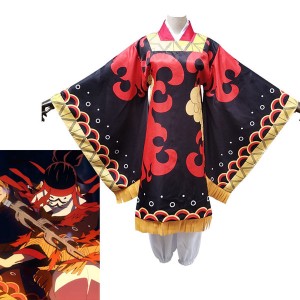 Anime Demon Slayer Kimetsu no Yaiba Tanjuro Kamado Dance of the Fire God Hinokami Kagura Cosplay Costume