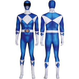 Mighty Morphin Power Rangers Etoffe Tribe Knight Dan Tricera Ranger Blue Ranger Cosplay Costumes