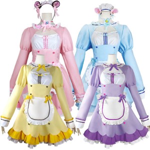 Anime Nekopara Chocola Vanilla Maid Cosplay Costumes