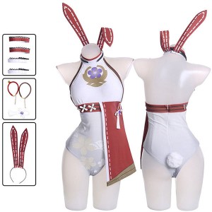 Game Genshin Impact Yae Miko Bunny Girl Cosplay Costumes